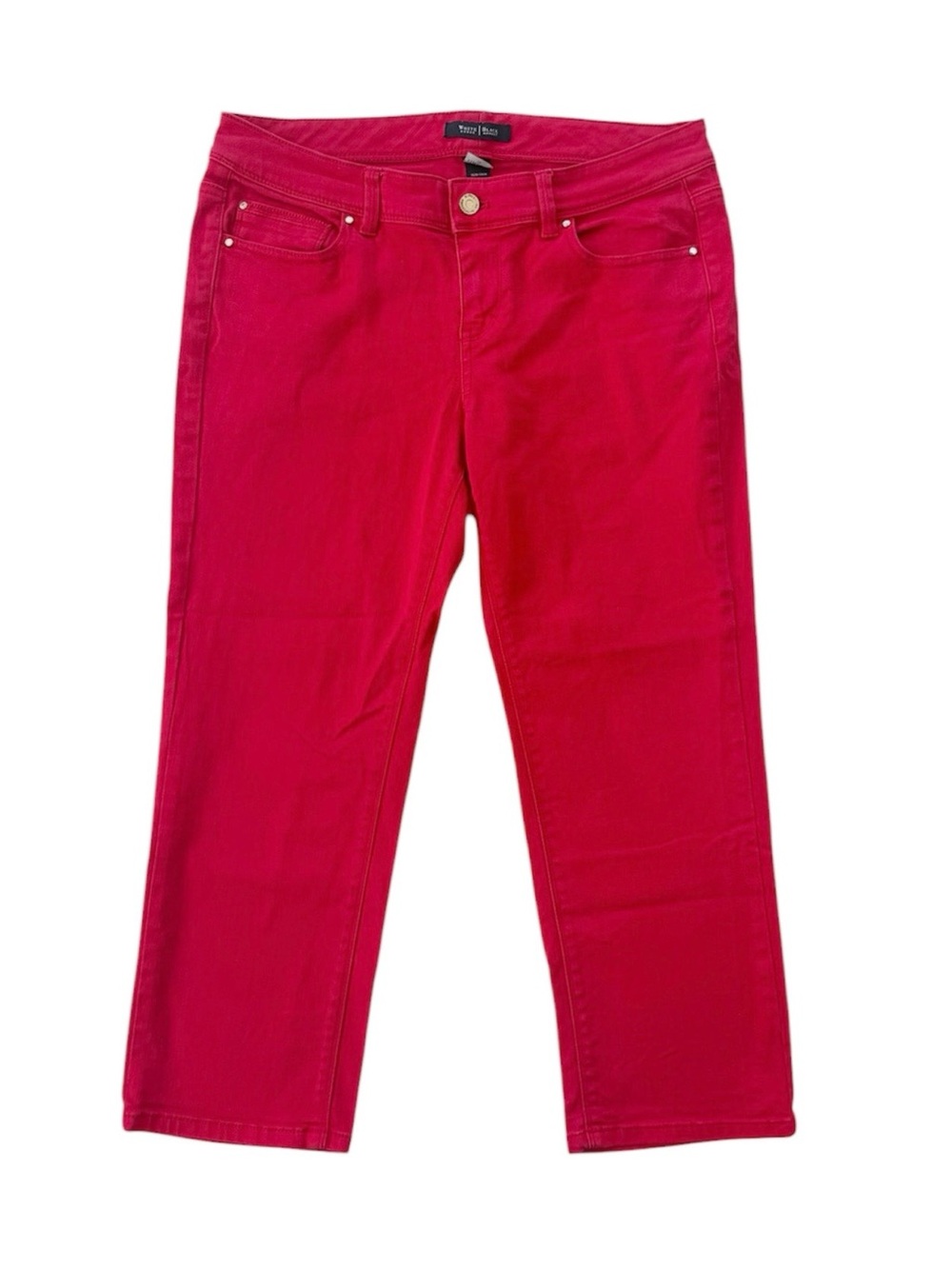 White House Black Market Red Slim Cropped Jeans size 10